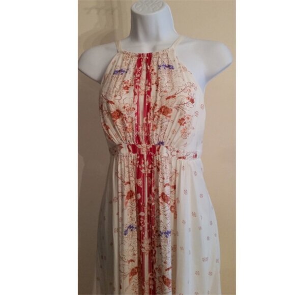 FREE people open back floral maxi dress aprox 2-4,  Greek goddess vibes. - Picture 2 of 12